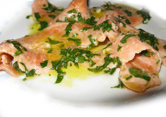 Carpaccio Di Pesce Spada Marinato Sicil Food